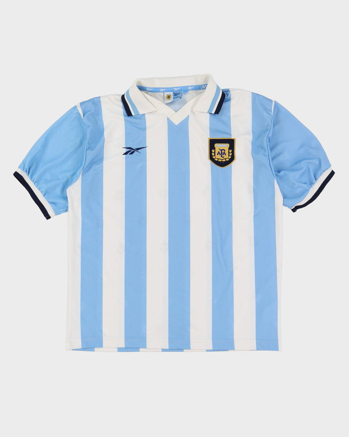 Argentina Reebok Blue / White Football Shirt / Jersey - L