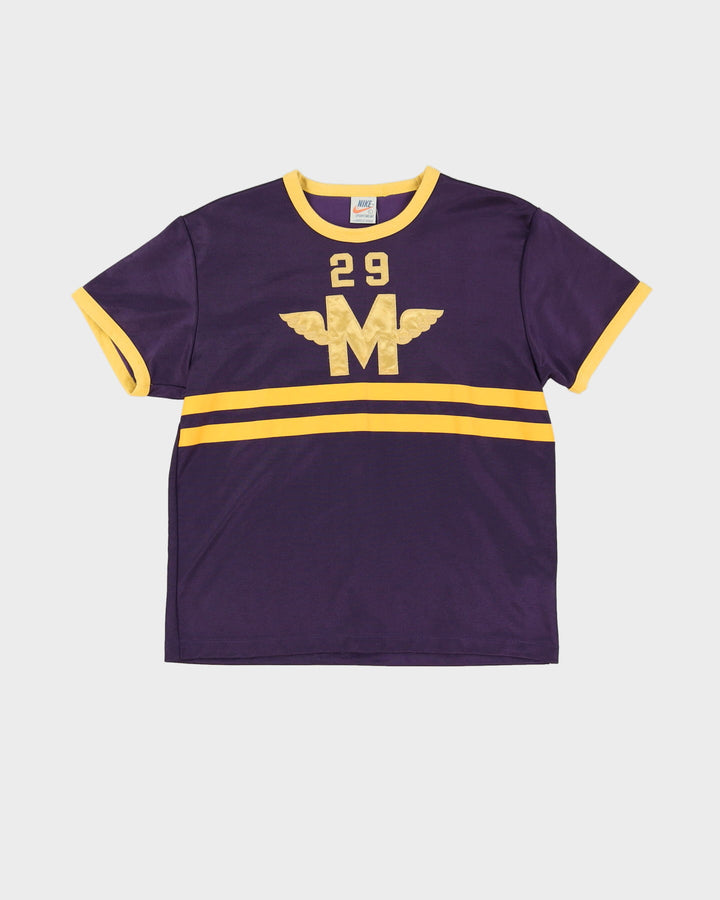 80s Nike M Wings #29 Purple Football Shirt / Jersey - M