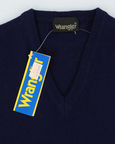Vintage 70s Deadstock With Tags Wrangler Navy Sweater Vest / Tank Knit - M
