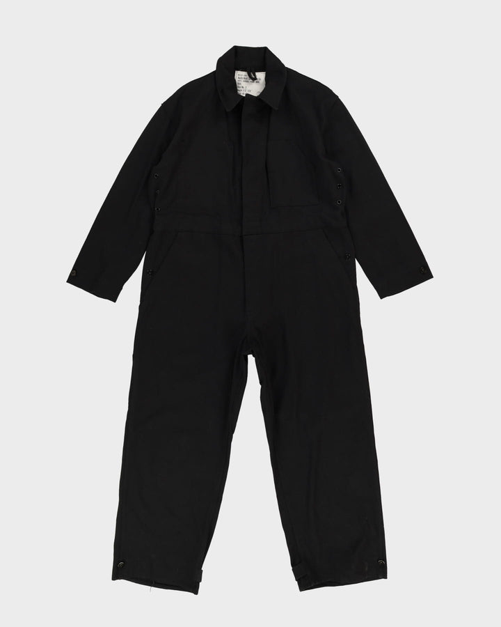 Vintage 1955 Dated Canadian Army Black Mechanical Engineer Coveralls - Large
