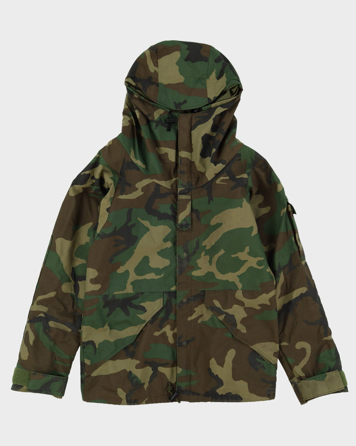 80s Vintage US Army ECWCS Woodland Camo Parka - Medium