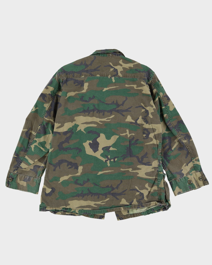 70s Vintage US Military Woodland Camo Combat Coat - M