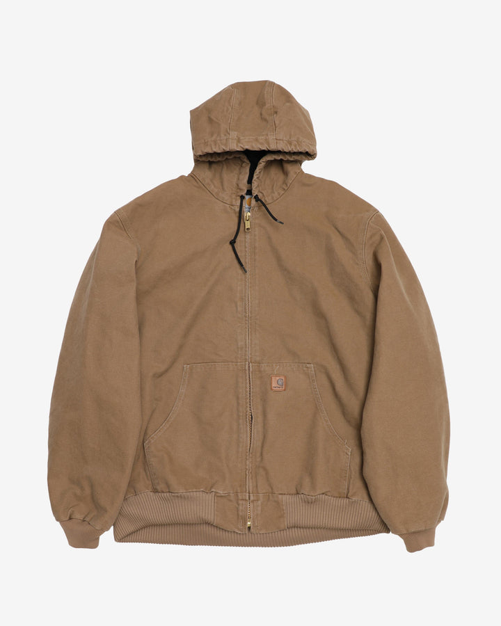 Carhartt Beige / Neutral Hooded Workwear Jacket - XL Tall