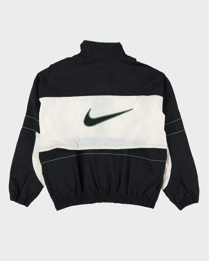 90s Nike Windbreaker Black / White Jacket - L