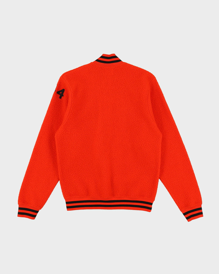 Vintage 70s Champion Orange Fleece Style Half-Zip Pullover Jacket - S / M