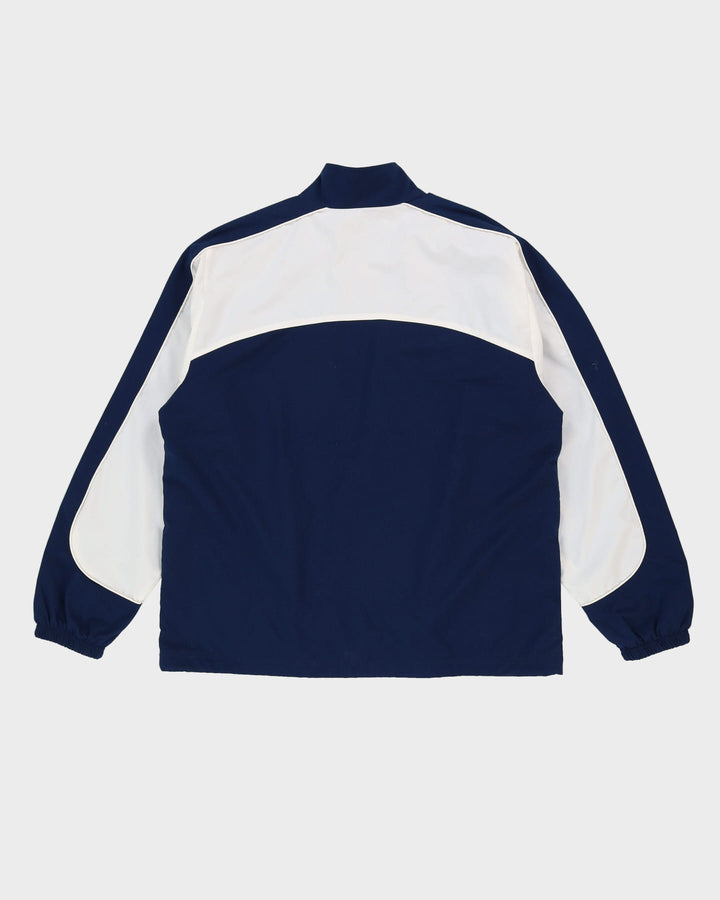 Vintage 90s Nike Navy / White Full Zip Oversized Windbreaker Jacket - L