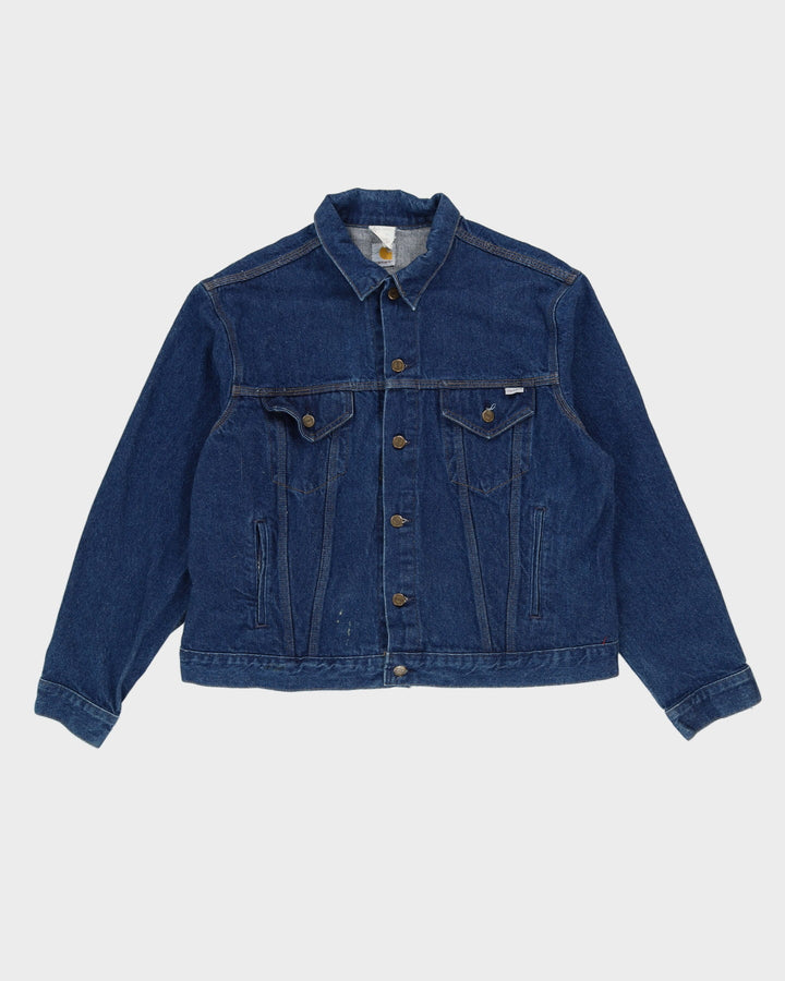 Vintage 90s Carhartt Navy Denim Jacket - XL