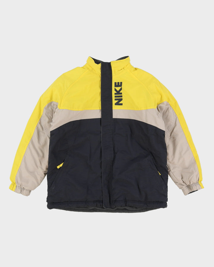 00s Nike Yellow / Grey Padded Jacket - M