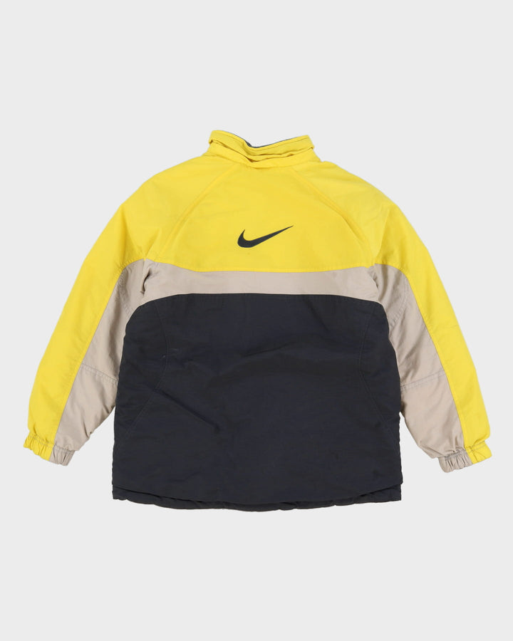 00s Nike Yellow / Grey Padded Jacket - M