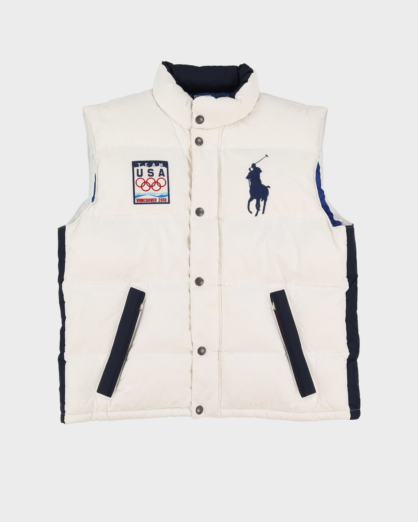 Ralph Lauren 2010 Olympics Team USA White Puffer Gilet - L – Rokit