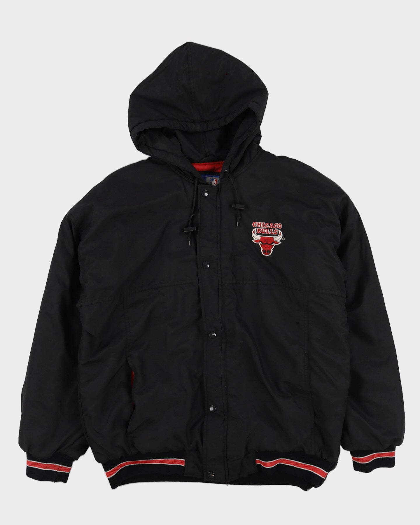Vintage 90s Starter Chicago Bulls Black Jacket L Rokit