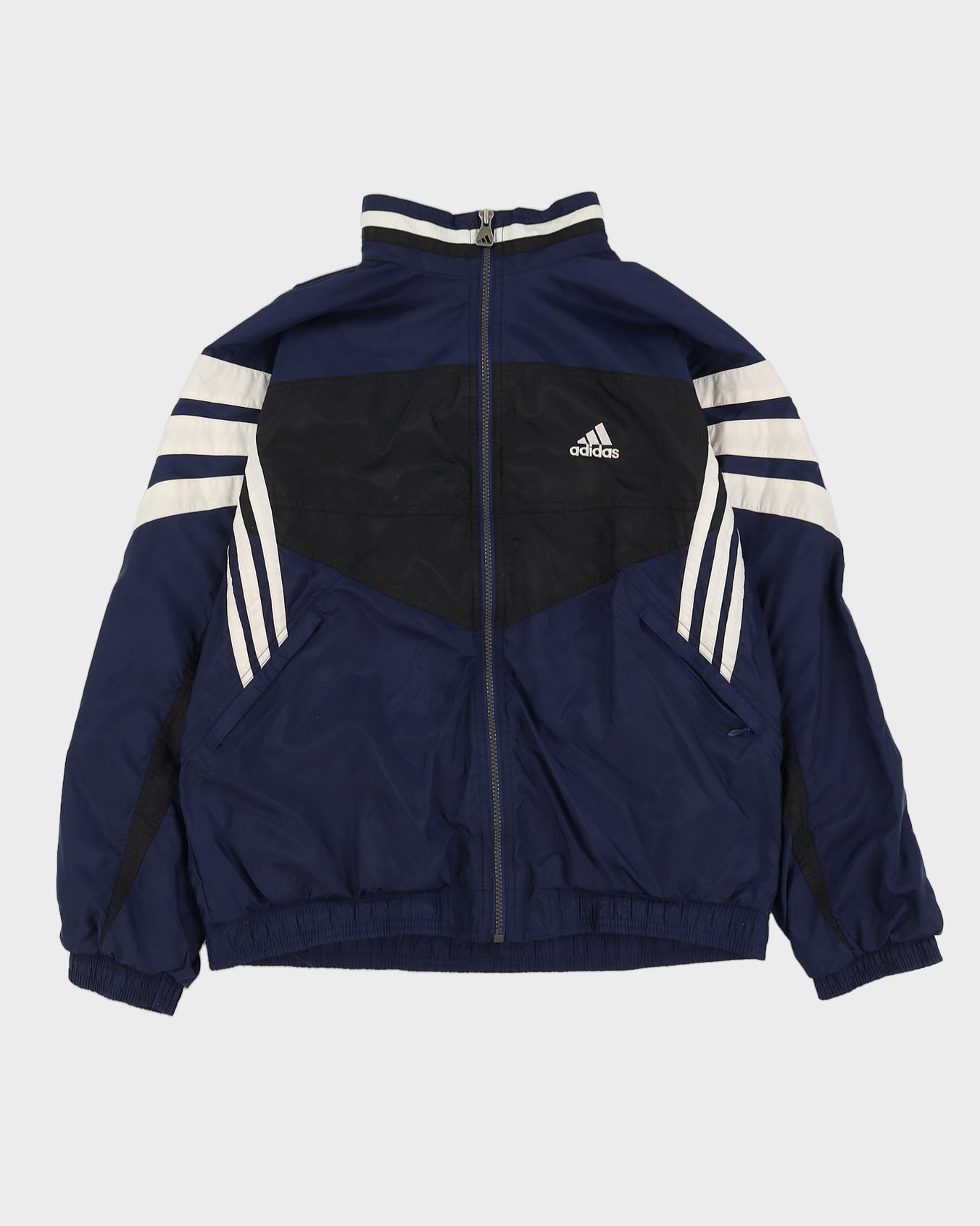 Vintage 90s Adidas Blue White Black Track Jacket S