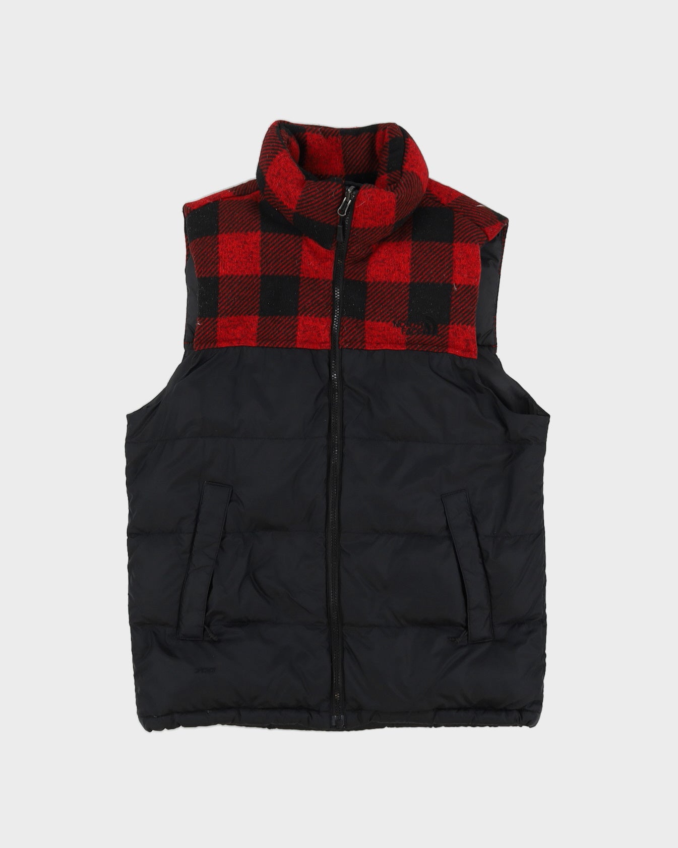 00s The North Face 700 Black / Red Puffer Gilet - S