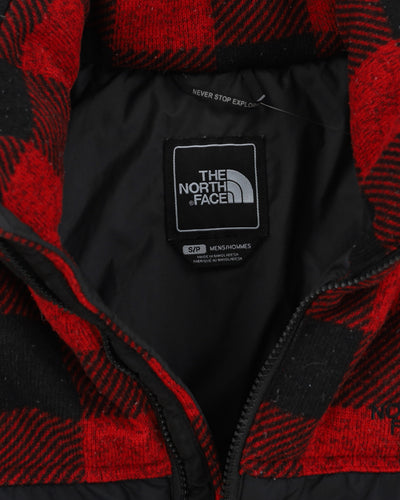 00s The North Face 700 Black / Red Puffer Gilet - S
