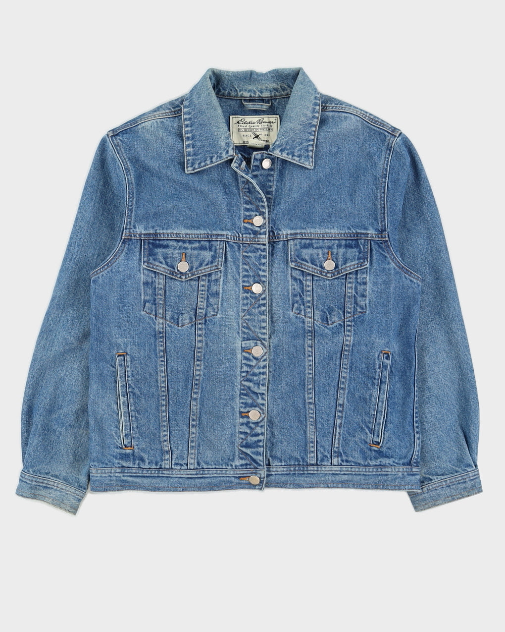Vintage 90s Eddie Bauer Mid Wash Denim Jacket M
