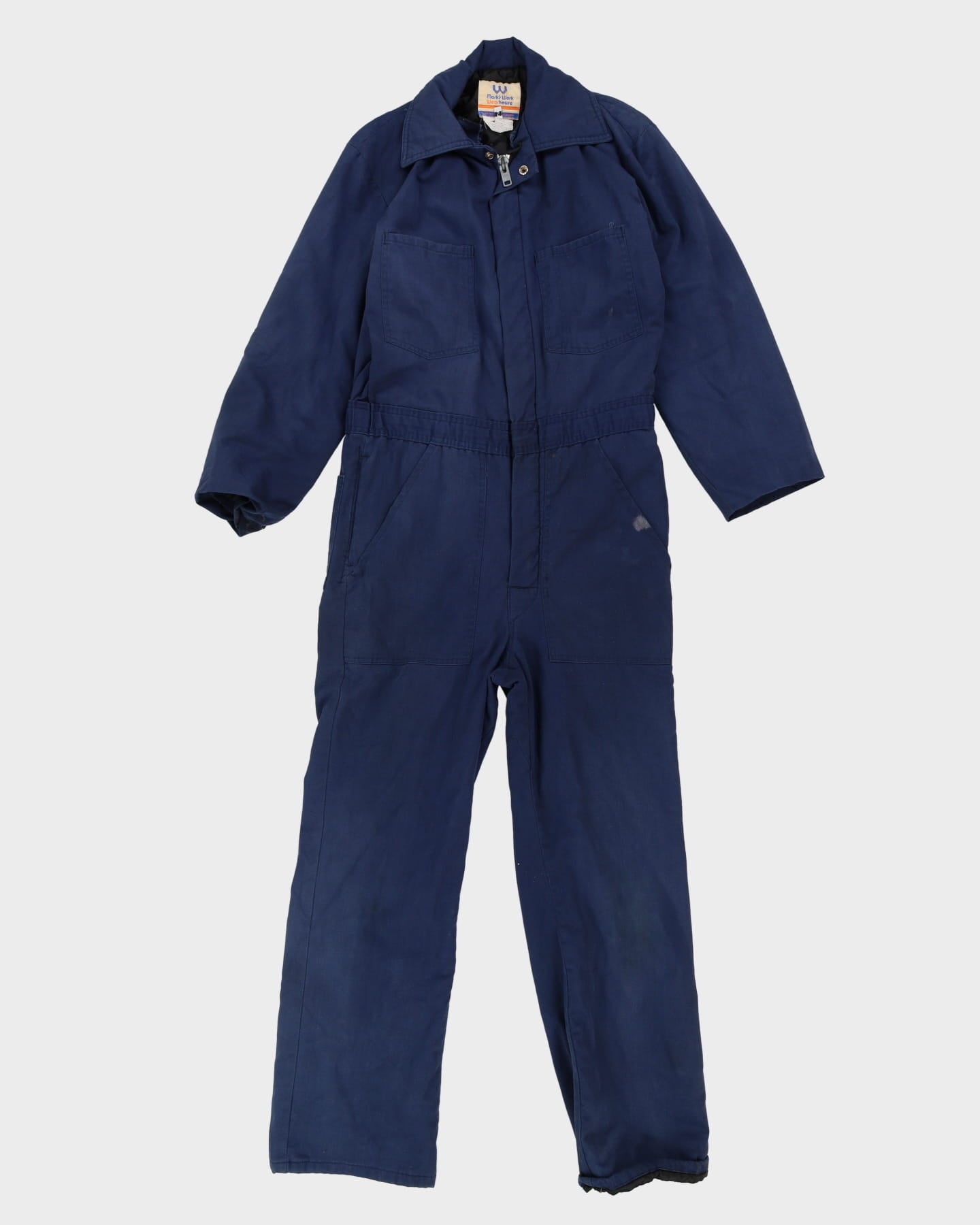 Vintage 80s Mark's Work Warehouse Navy Padded Coveralls / Overalls S