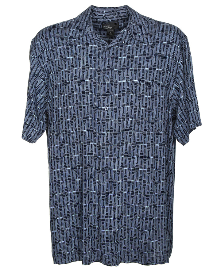 Patterned Short Sleeve Shirt - XL