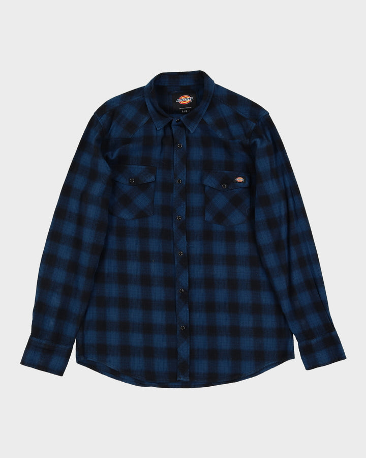Dickies Blue And Black Checked Flannel Shirt - M / L