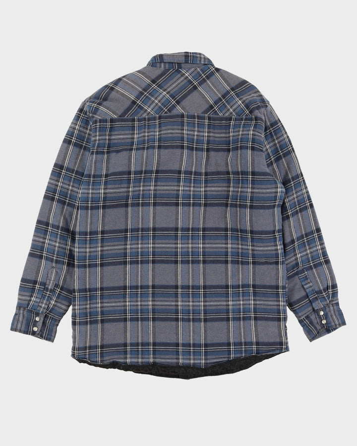 Dickies Grey Checked Flannel Padded Work Shirt - L
