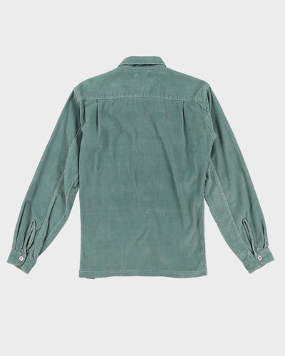 70s Arrow Light Green Cord / Corduroy Button Up Long-Sleeve Shirt - S