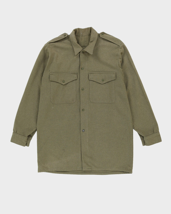 Vintage 70s Green Double Pocket Flannel Shirt - L