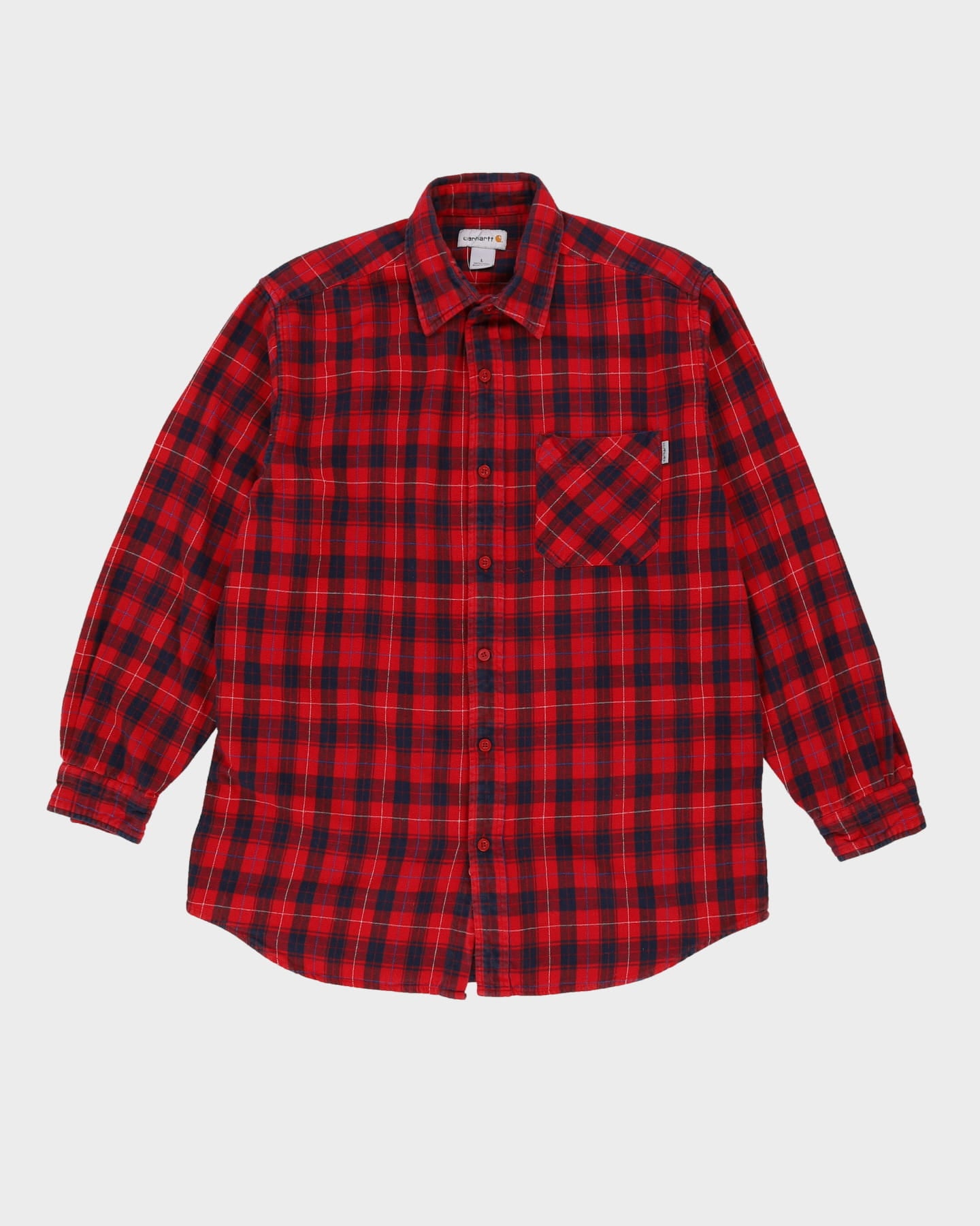 Carhartt Red Check Patterned Flannel Shirt L - Main Image