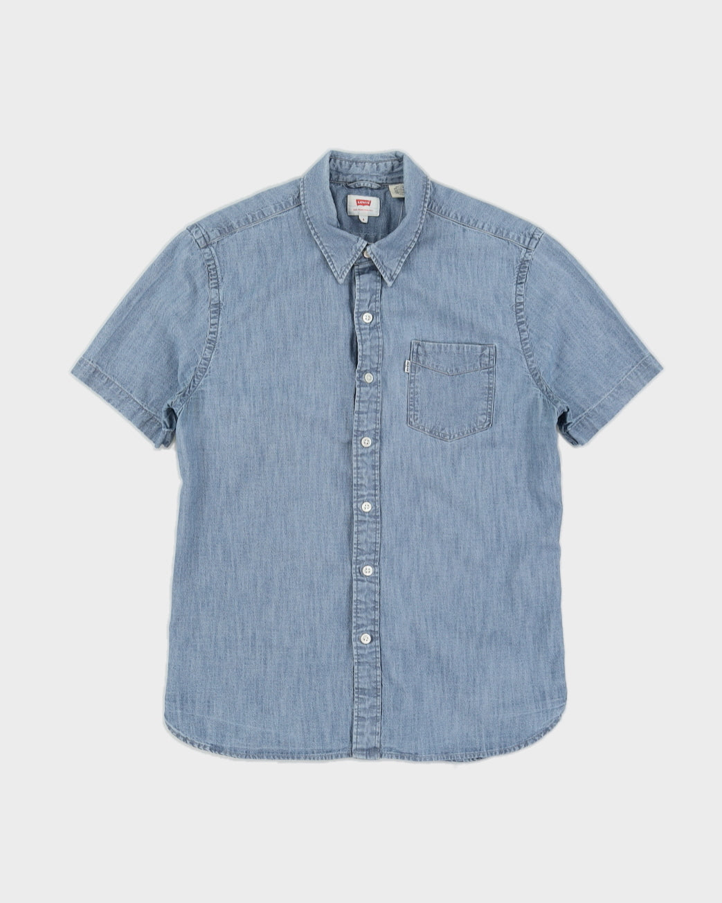 Levi denim hot sale shirt short sleeve