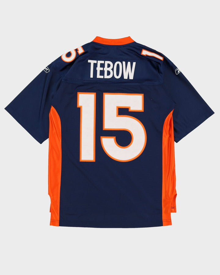 Reebok Tim Tebow #15 Denver Broncos NFL Navy / Orange Jersey - M