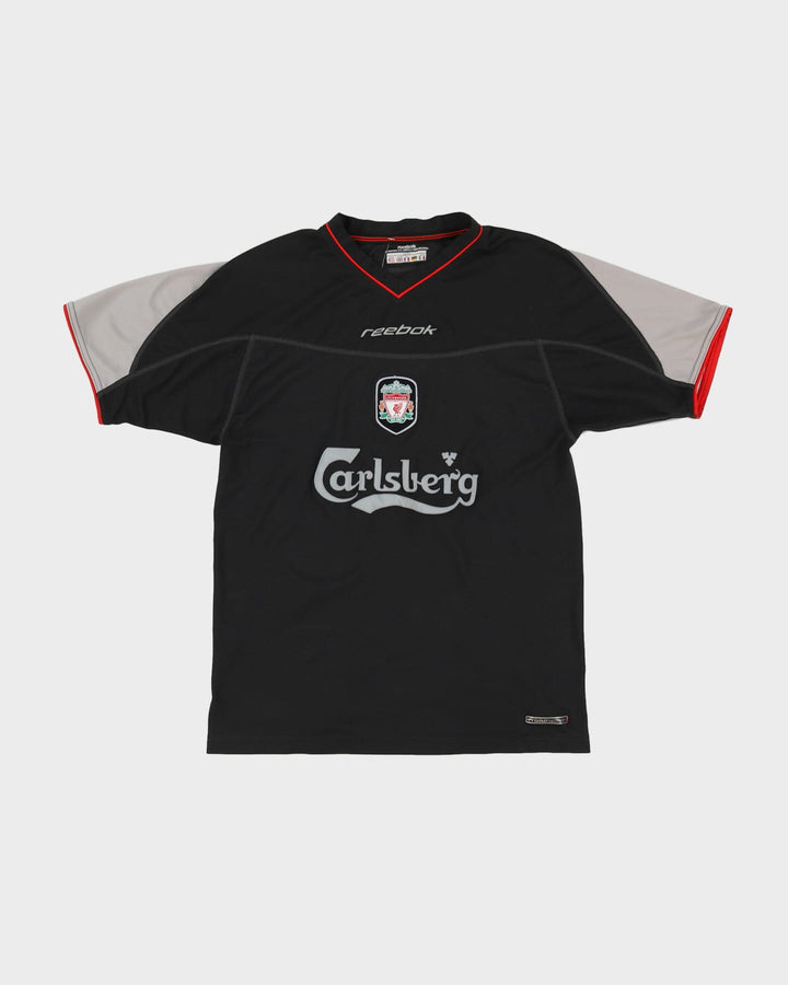 Reebok Liverpool 2002-03 Black / Grey Away Football Shirt / Jersey - XS