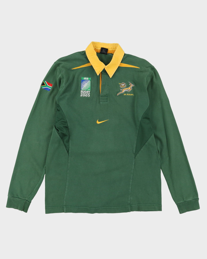 Nike 2003 South Africa Rugby World Cup Green Rugby Shirt / Jersey - L