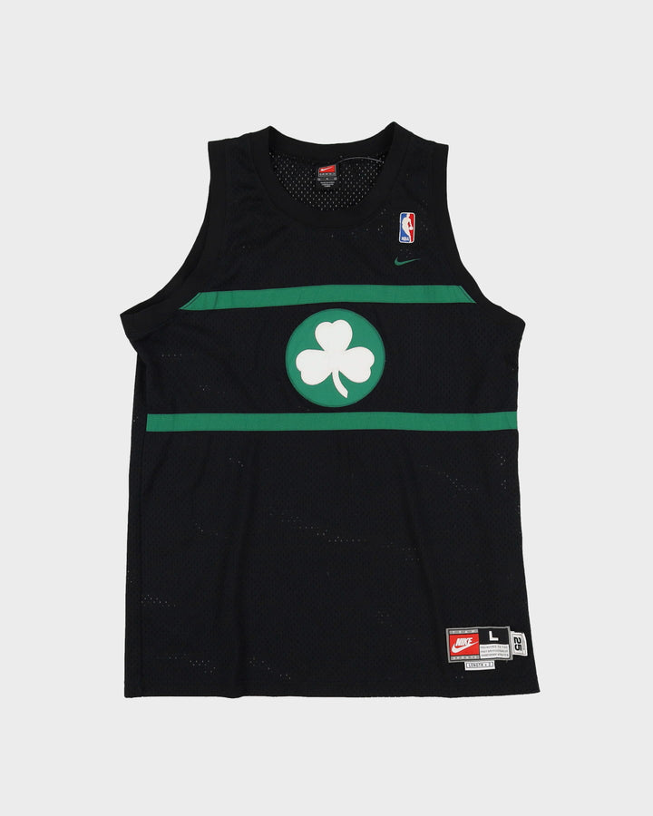00s Nike Paul Pierce #34 Boston Celtics Black Stitched NFL Jersey - L