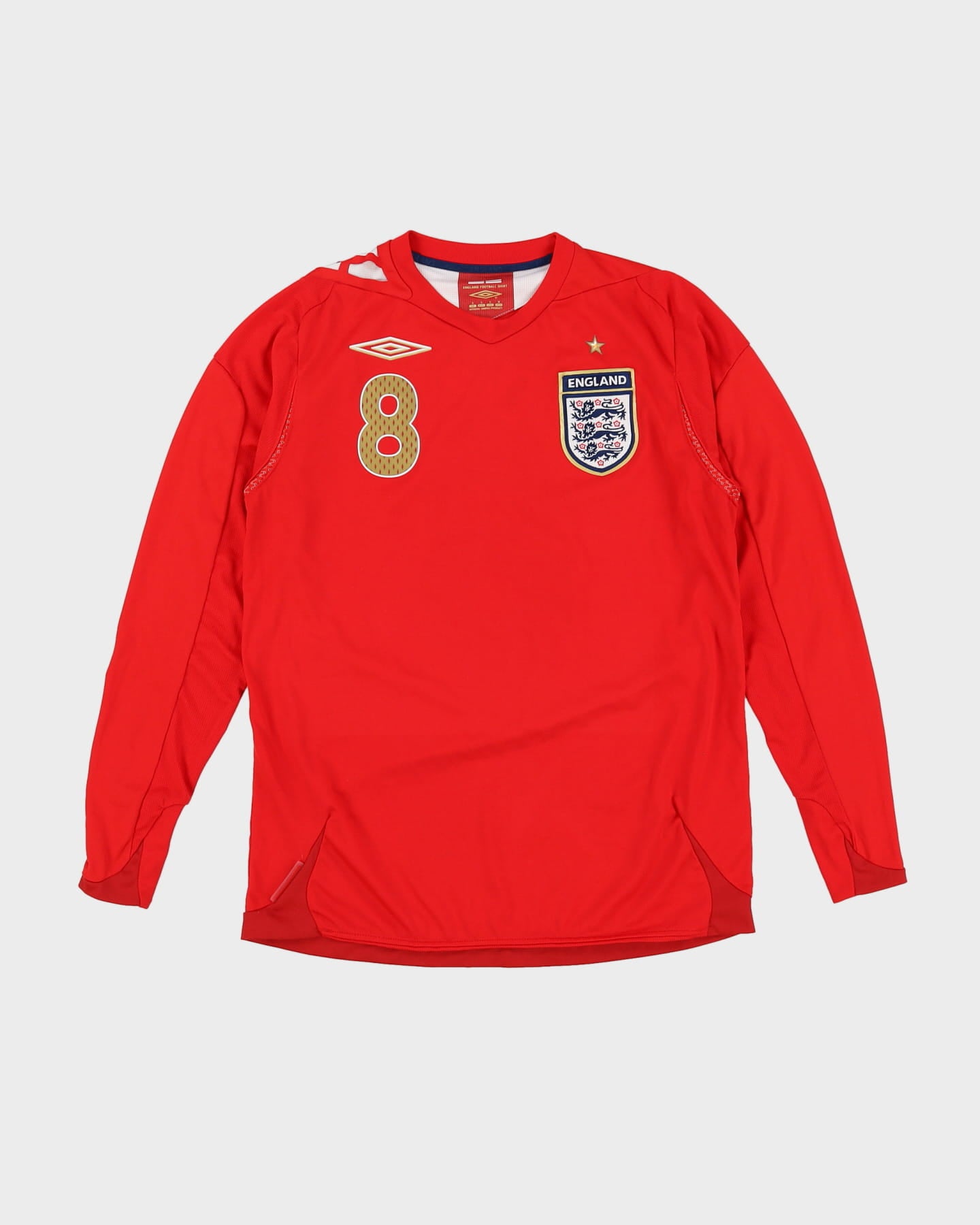 2006 08 Frank Lampard Red Long Sleeve England Football Shirt Jersey S