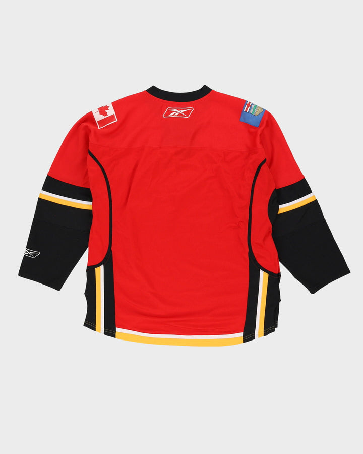 Reebok Calgary Flames Red / Black NHL Oversized Hockey Jersey - L