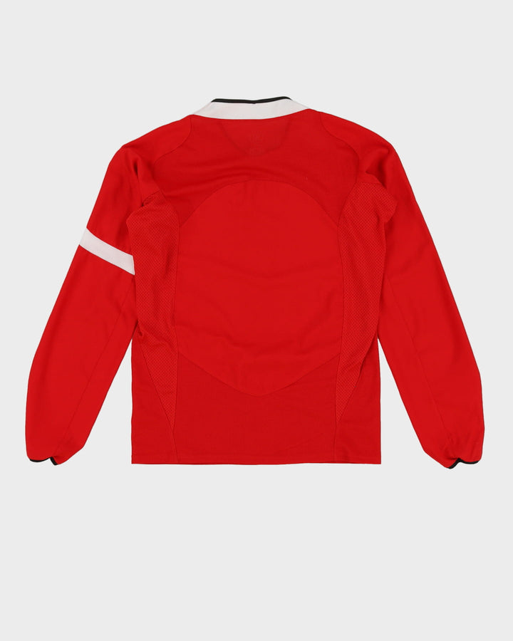 2004-06 Manchester United Nike Red Long Sleeve Football Shirt / Jersey - S