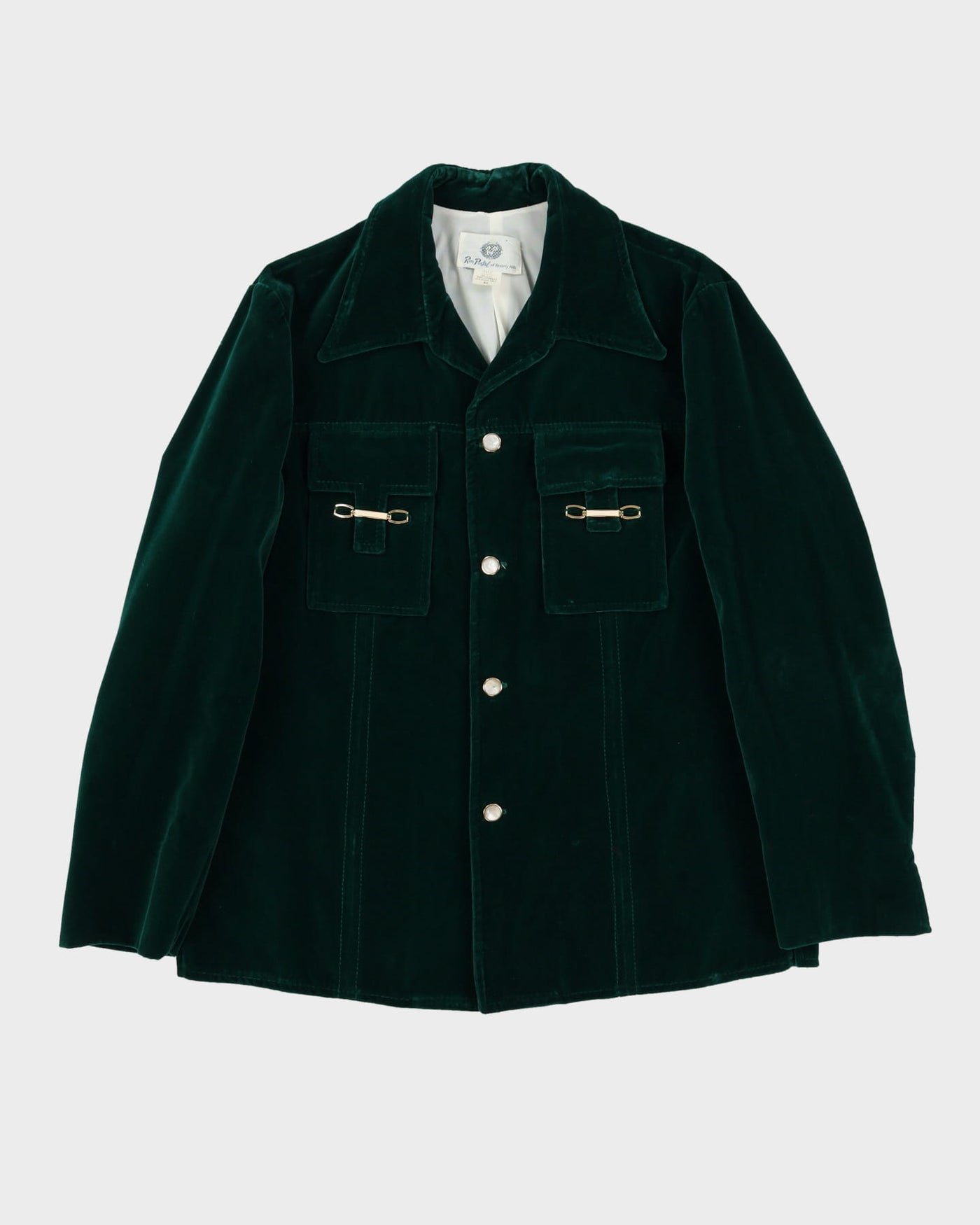 1970s Green Jacket And Trouser Suit - XL