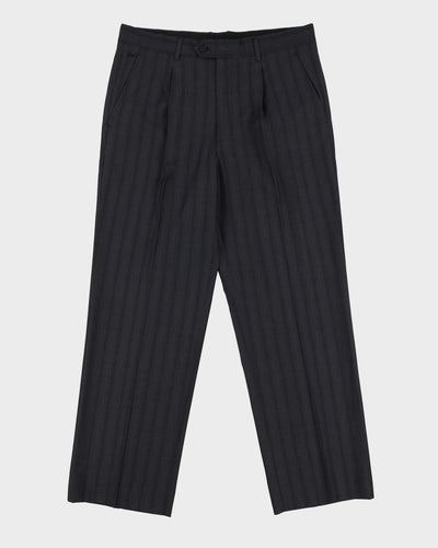 Dolce & Gabanna Black / Dark Grey Stripe Patterned 2 Piece Suit - CH40 W34