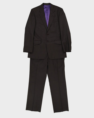 Vintage 80s Brown Pinstripe Suit - CH40 W34