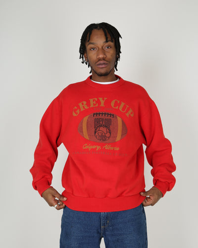 Grey Cup Calgary red printed sweatshirt - xxl