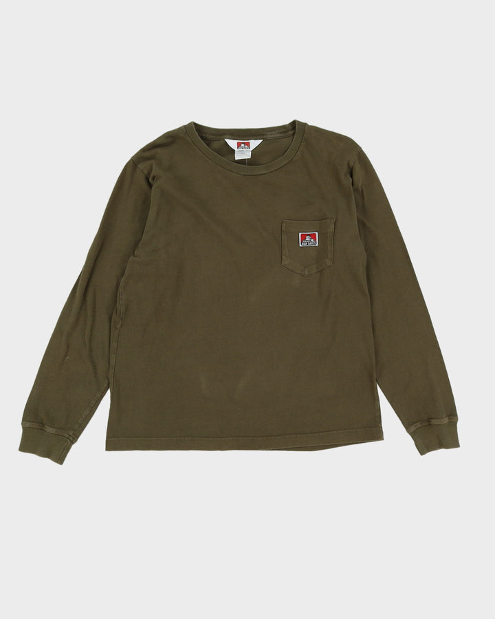Ben Davis Green Long Sleeve T-Shirt - L