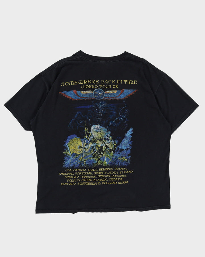 Iron Maiden 2008 Tour Black Band T-Shirt - XL / XXL