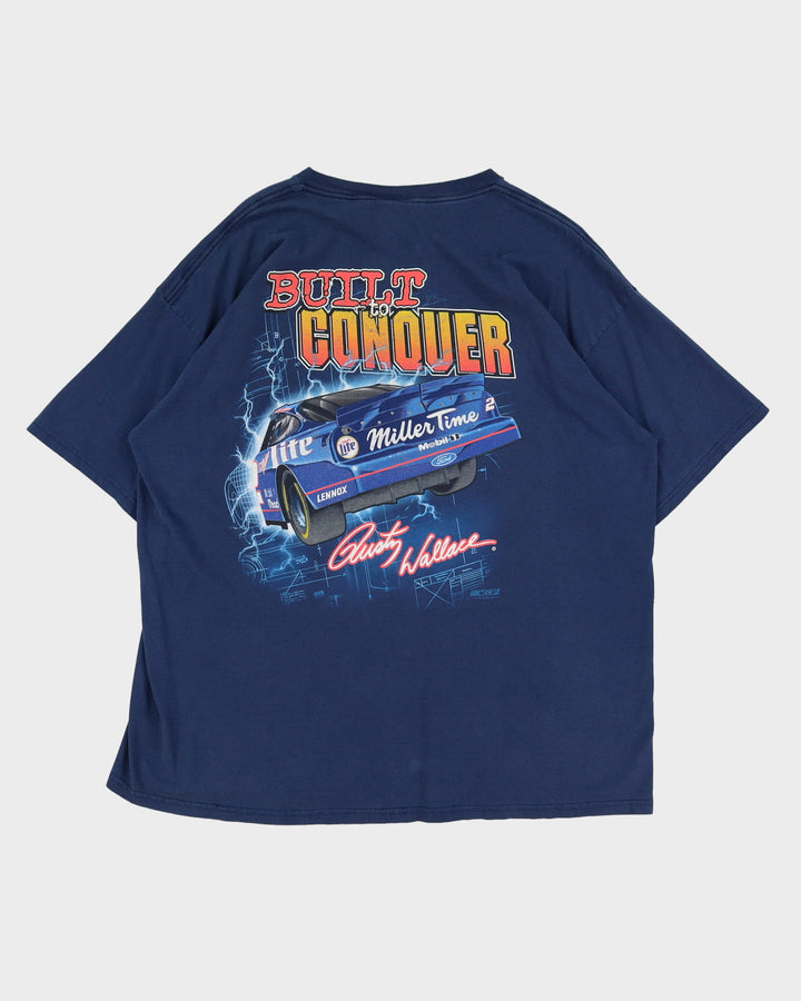 Vintage Rusty Wallace Chase Authentics Blue Nascar T-Shirt - XXL