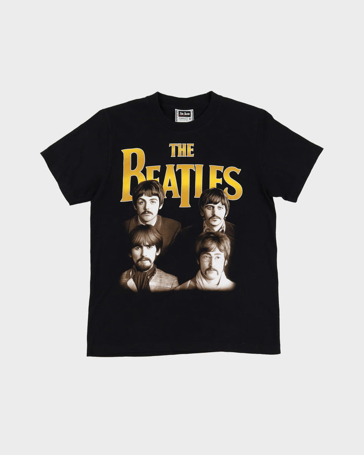 Vintage 90s The Beatles Black Graphic Band T Shirt - S