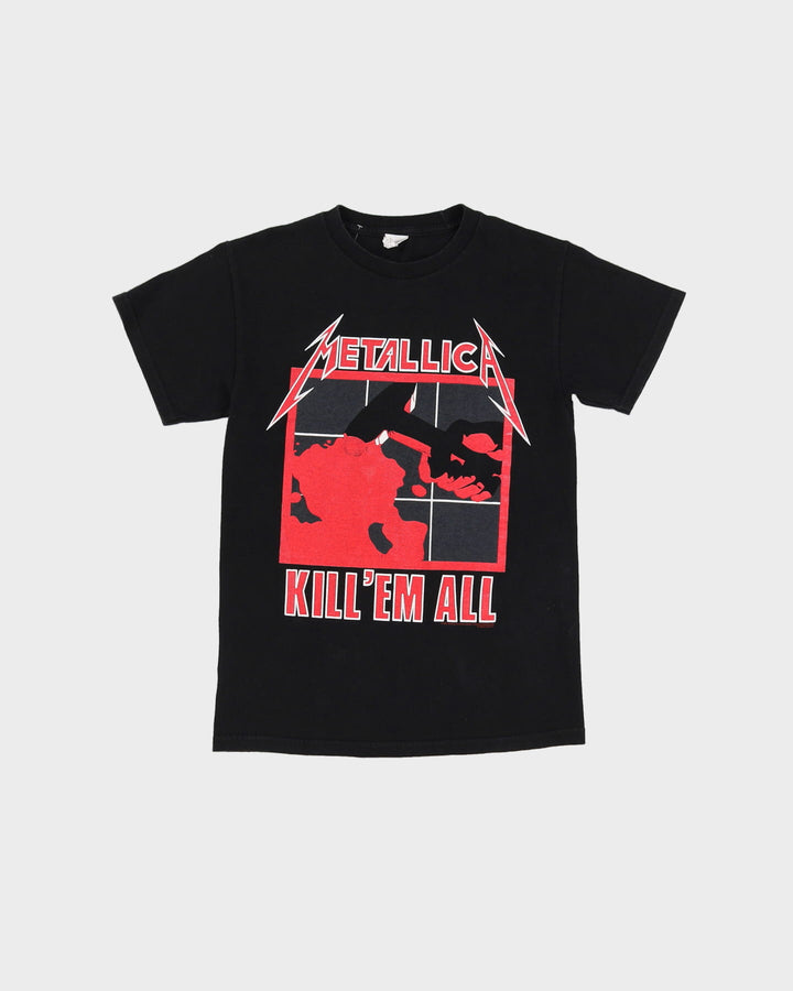 Metallica Kill 'Em All Double Sided Black Graphic Band T Shirt - XS / S