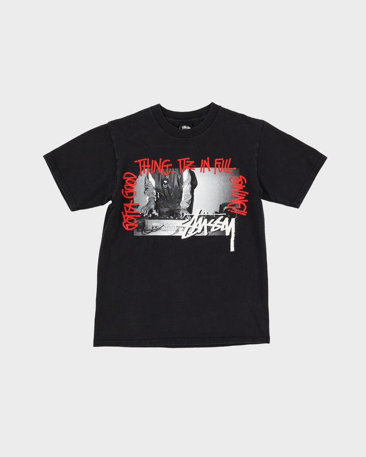 Stussy Got A Good Thing... Itz In Full Swing Black Graphic T Shirt - S