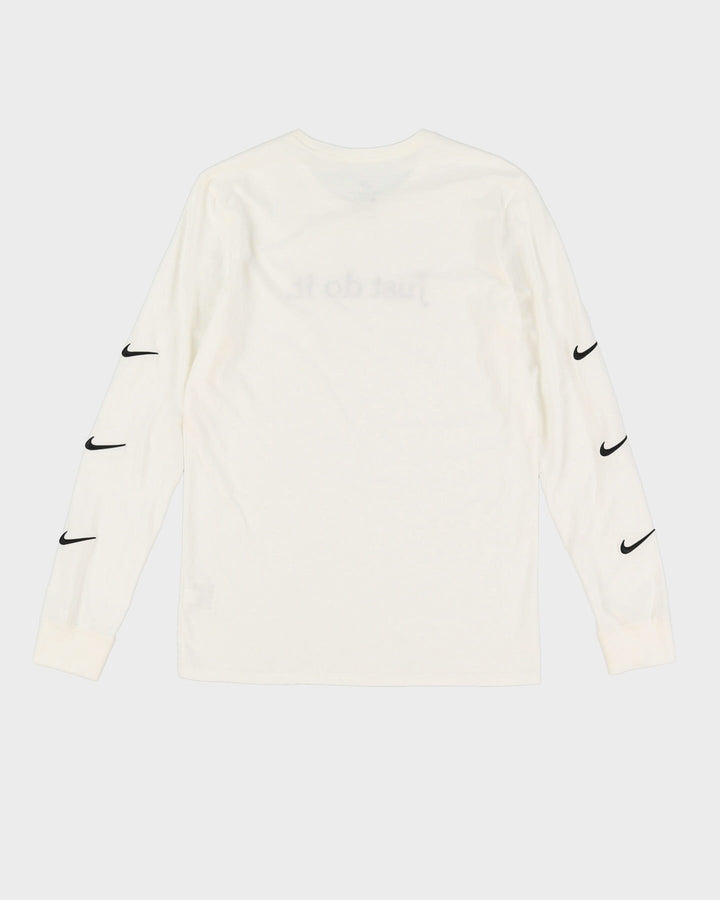 Nike 'Just Do It' White Long Sleeve T-Shirt - M