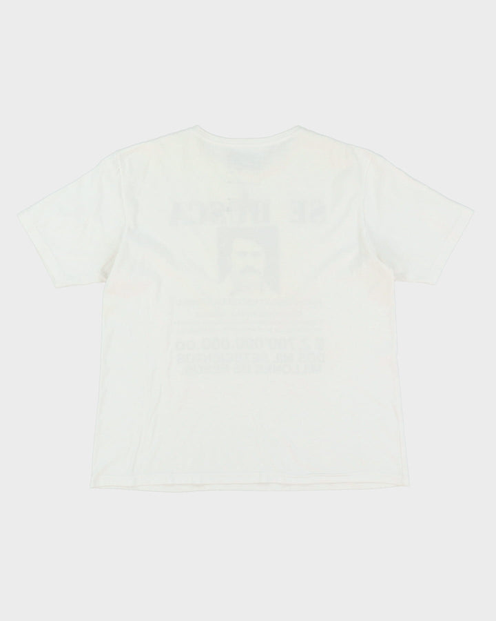 Pablo Escobar White Graphic T-Shirt - XL