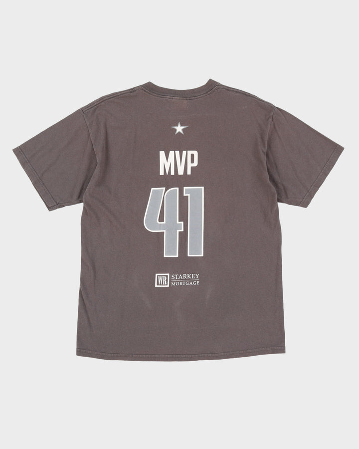 Dirk Nowitzki MVP #41 Dallas Mavericks Grey T-Shirt - L