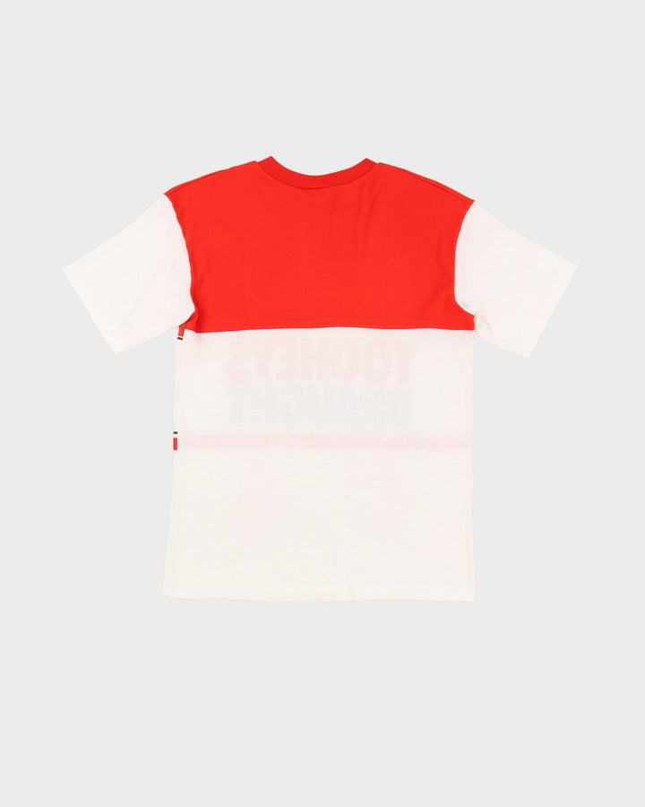 80s Tooheys Draught Beer Red / White Single Stitch T-Shirt - S