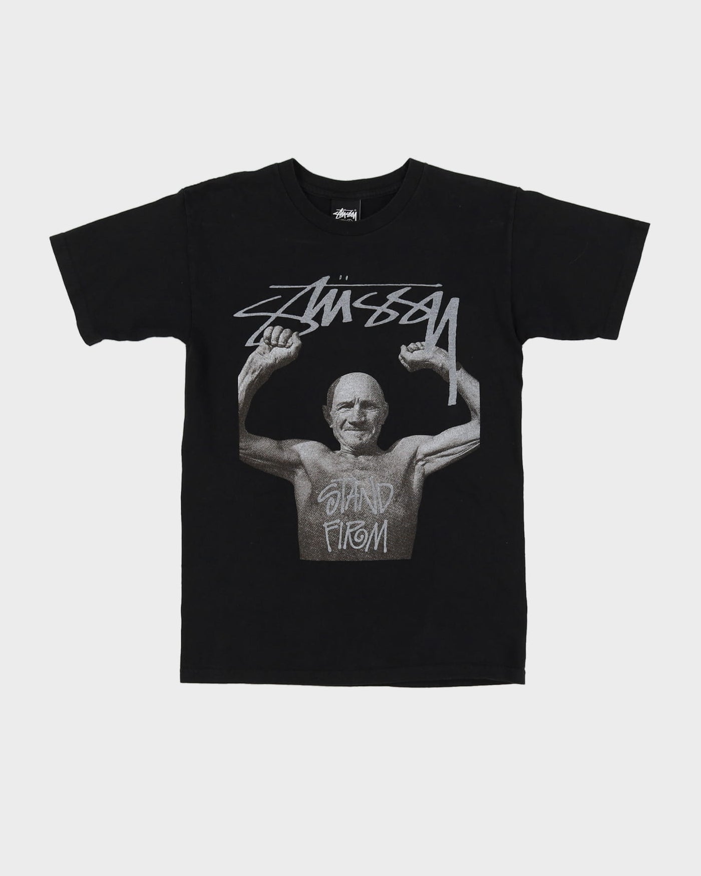 00s Stussy Stand Firm Black T-Shirt - S