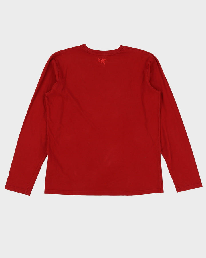 Arc'Teryx Red Basic Logo Long Sleeve T-Shirt - L